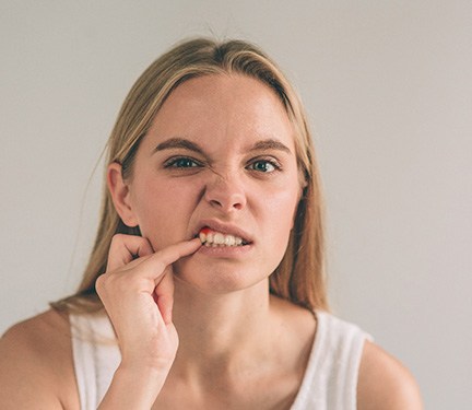 Gum disease spelled with wooden letters